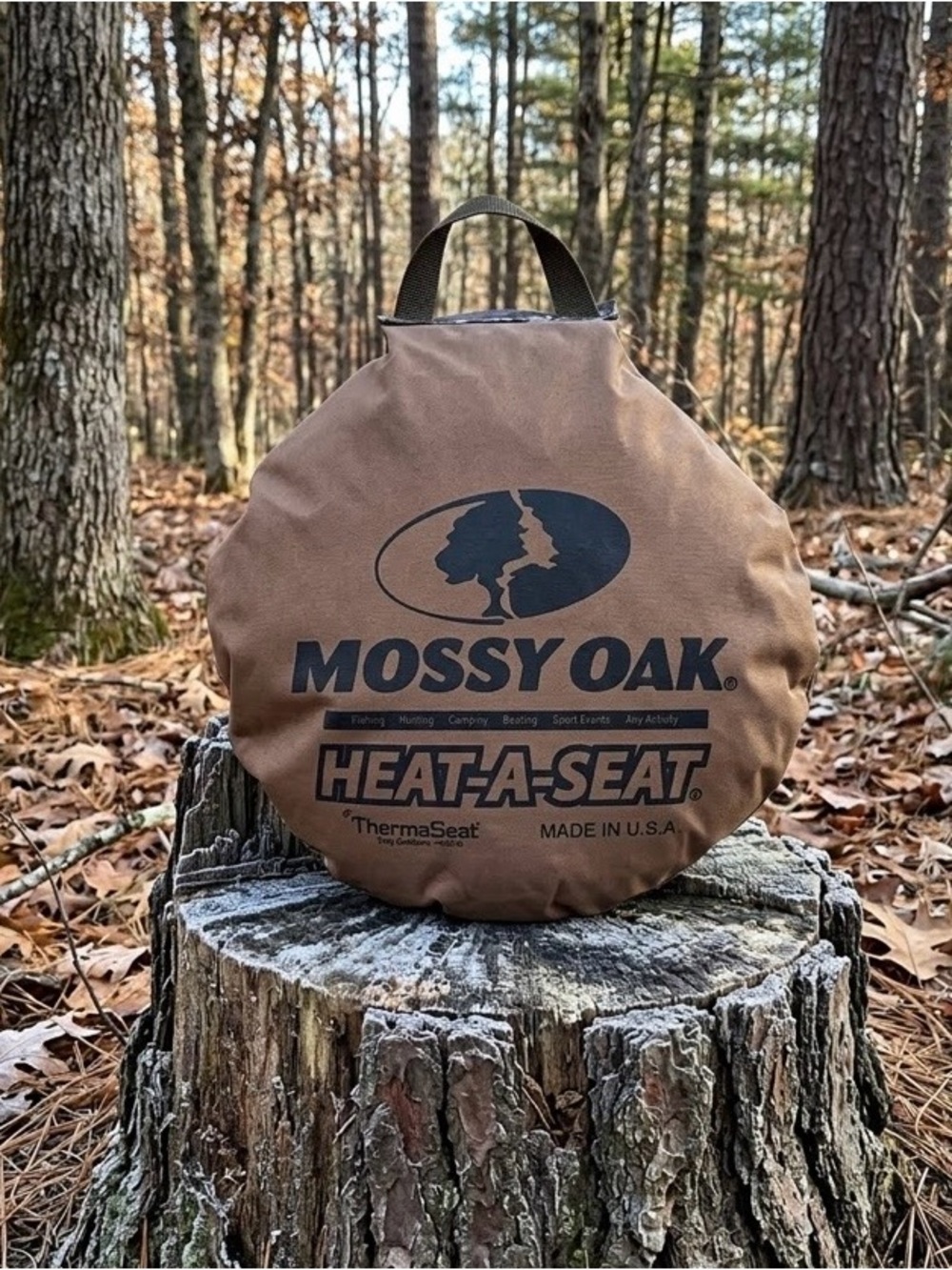 🏡Mossy Oak Heat-A-Seat Brown Outdoor Seat Cushion